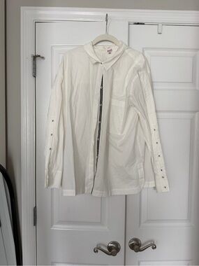 Johnny Was White Button-Up Shirt